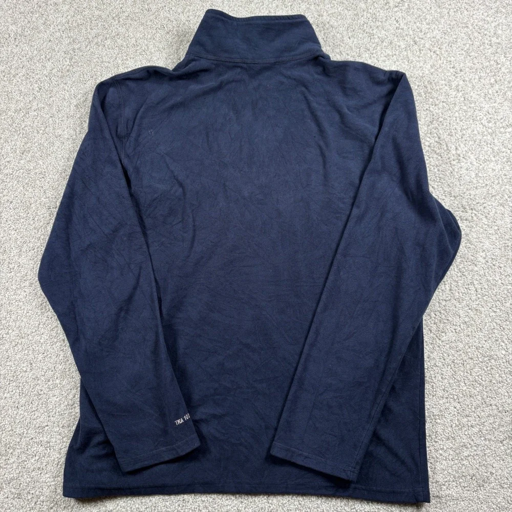 The North Face Fleece Pullover Mens Medium Navy Blue TKA 100 Quarter Zip